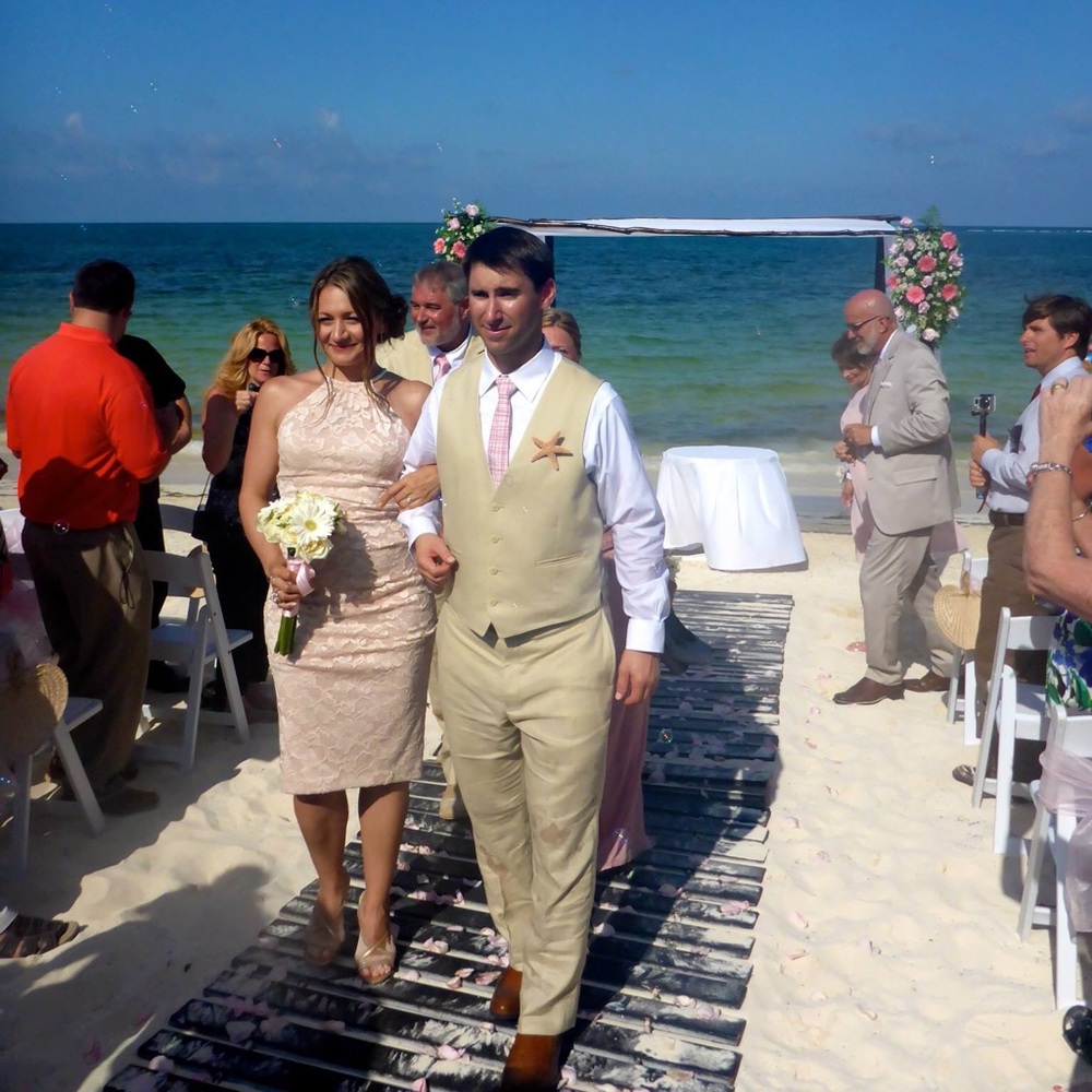 Blush Pink Dress with Silver accented neck detail